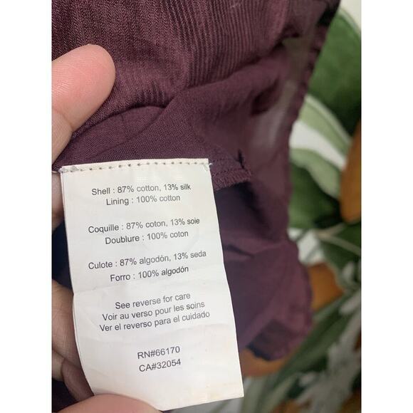 Samant Chauhan Womens Medium Purple Embroidered Swing Blouse Long Sleeve - Picture 6 of 7